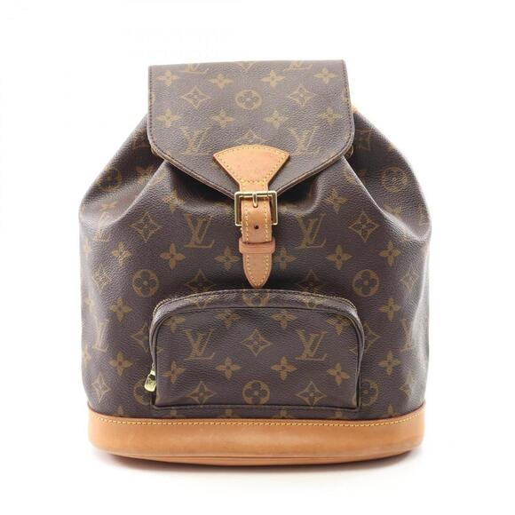 LOUIS VUITTON Brown Monogram Leather Backpack - Picture 1 of 11